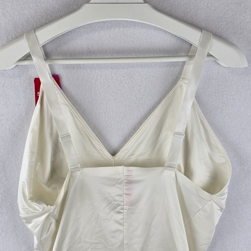 $78 SPANX Plus 3X Shaping Satin Thong Bodysuit 10322R Ivory Liquid Stretch NEW - Picture 5 of 23
