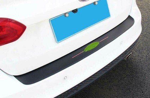 For Ford Focus 2012-18 Sedan Carbon Fiber Outer Rear Bumper Protector Guard Trim - Imagen 5 de 6