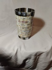 World'nox Sentiments In Steel Seashell/ Mother Of Pearl Toothbrush Holder Cup