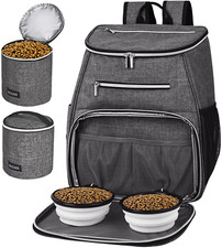 Dog Travel Bag Airline Approved Pet Supplies Backpack Dog Travel 2 Food Baskets