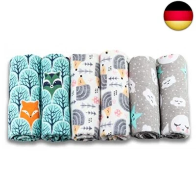 FENSILO Moltontücher - Spucktücher Baby - 6er Pack - 80x80cm – Spucktuch – 100% Baumw