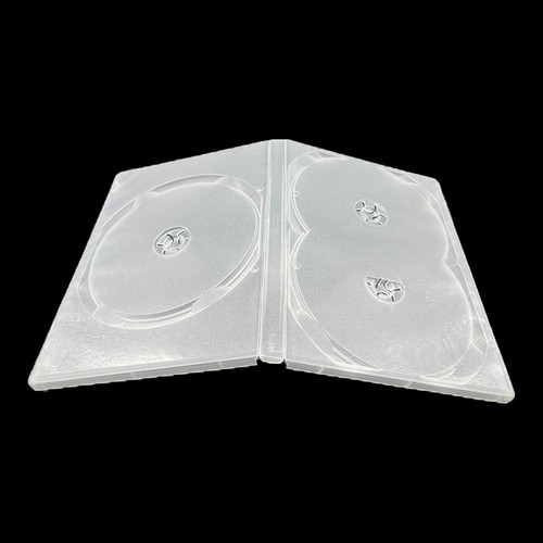 Standard Clear 3 Disc Holds DVD CD Case Movie Box Storage Holder Cover 13mm - Picture 3 of 6