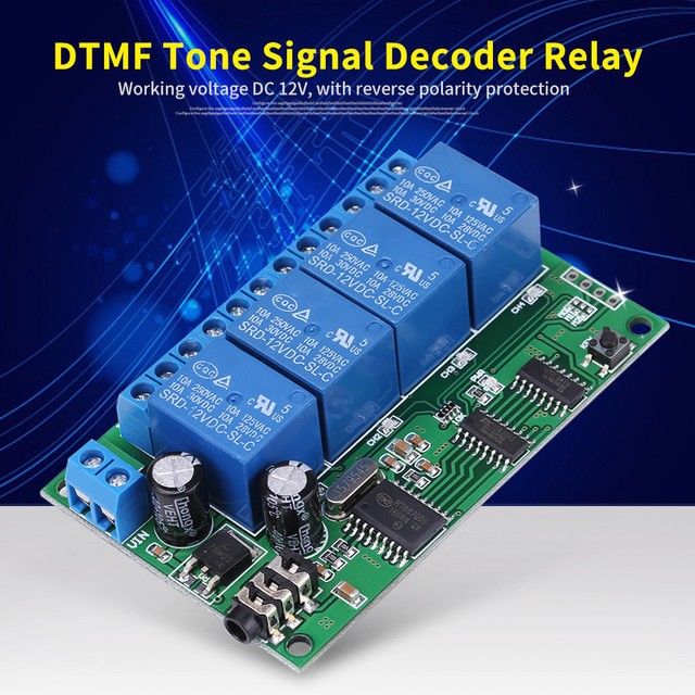 AD22B04 4 Channel DTMF Tone Signal Decoder Relay Phone Remote Control ...
