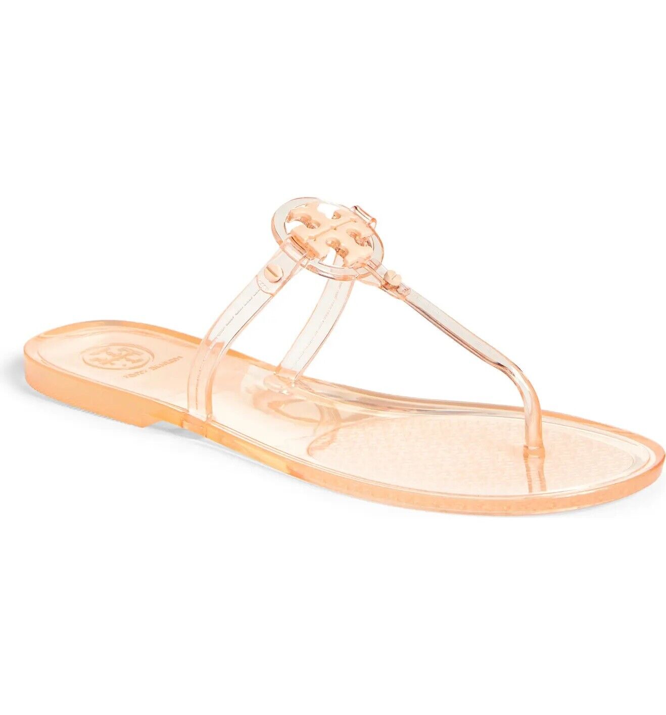 New in Box Tory Burch Mini Miller Jelly Thong Sandals PEACH Pink US 8  AUTHENTIC 192485712612 | eBay