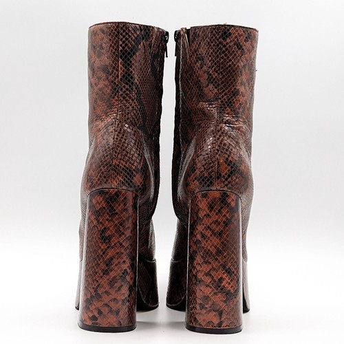 Jeffrey Campbell Women Mexique Snake Print Brown Leather Platform Boots size 10 - Picture 11 of 11