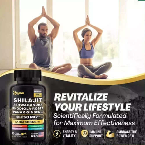 Paquete Dynamic Vitality - Combo multivitamínico de musgo marino y Shilajit Power EE. UU. - Imagen 3 de 13