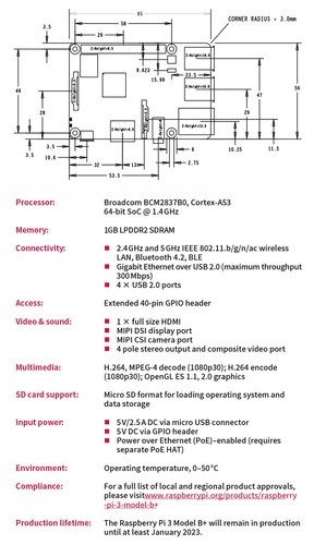 Raspberry Pi 3 Model B Plus 1.4GHz Quad Core 64Bit 1GB RAM (2018 Model) - Picture 5 of 6