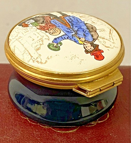 BIRMINGHAM ENAMELS TRINKET BOX - TKS - LONDON "OLD CLOAKS, COATS OR SUITS - Picture 3 of 8
