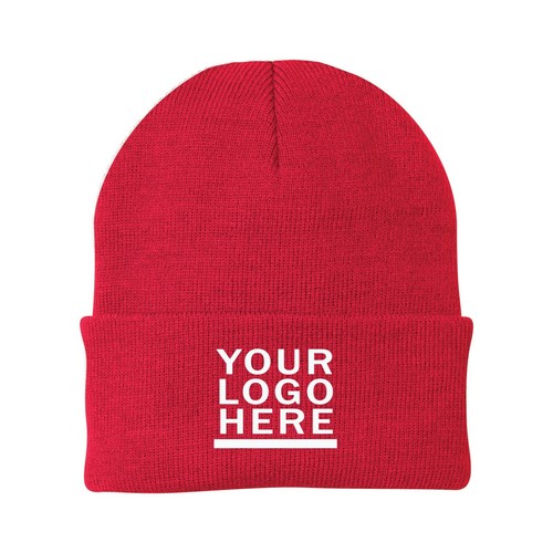Make a Statement with Personalized Embroidered Beanie - Unisex Knit Cuff Cap - Bild 7 von 70