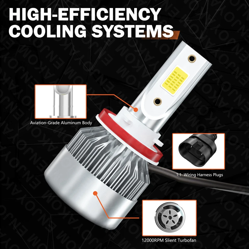 4x Bombillas LED altas bajas H11 H11 para Ford SSV híbrido enchufable 2019-2020 Foto 3 de 4