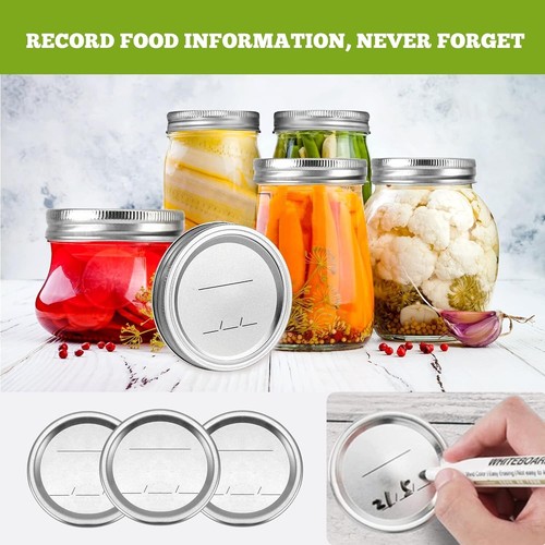 24 Set Wide Mouth Canning Lids & Rings,Premium Mason Jar Lids for Ball Kerr Jars - Picture 7 of 8