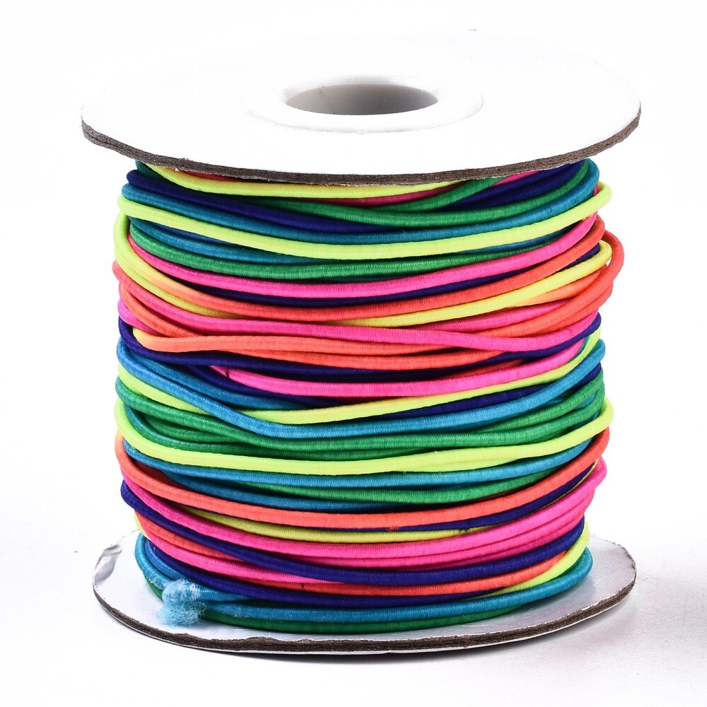 1mm Rainbow Elastic Cord Round Hat 5m Length Beading Sewing AUSSIE