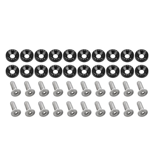 20 Pack JDM Billet Aluminum Fender/Bumper Washer/Bolt Engine Bay Dress Up Kits - Foto 12 di 16