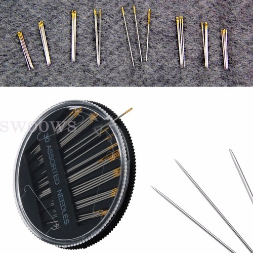 NEW 30PCS Assorted Hand Sewing Needles Embroidery Mending Craft Quilt Sew Case - Picture 2 of 9