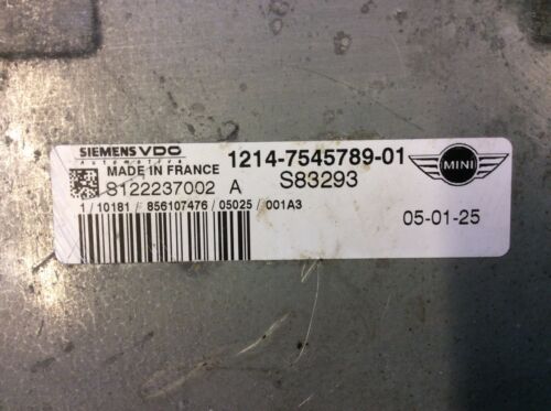2007 MINI COOPER S CONVERTIBILE R50 R53 UNITÀ ECU - Foto 6 di 7
