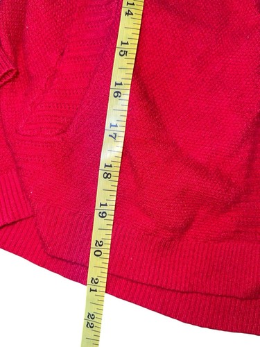 SKIES ARE BLUE Women's Size Medium Red Knit Open Cardigan Sweater READ FLAWED - Picture 22 of 24