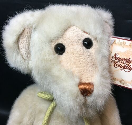 RARE Snuggly & Cuddly Teddy Bear Plush T. L.Toys Ivory White Stuffed Animal NWT - Picture 10 of 10