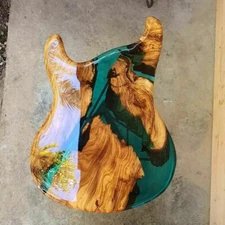 Unique Guitar Shape Epoxy Table Top Home & Kitchen Decor Furniture Gift Her