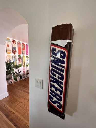 Snickers Candy Bar 3D Plastic Wall Hanging Store Display RARE Free Ship