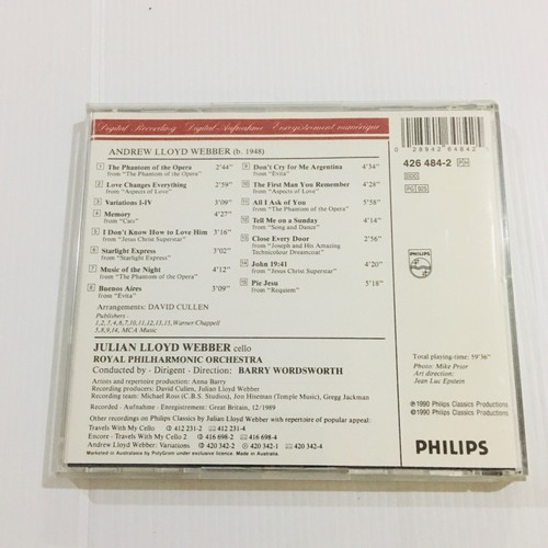 Lloyd Webber Plays Lloyd Webber by Julian Lloyd Webber (CD, 1991) - Picture 3 of 6