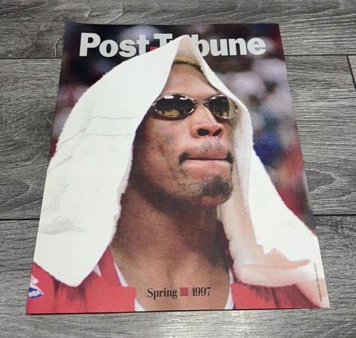 Dennis Rodman Chicago Bulls Spring 1997 Framed 11 X 14 Photo Post Tribune HOF - Picture 2 of 6