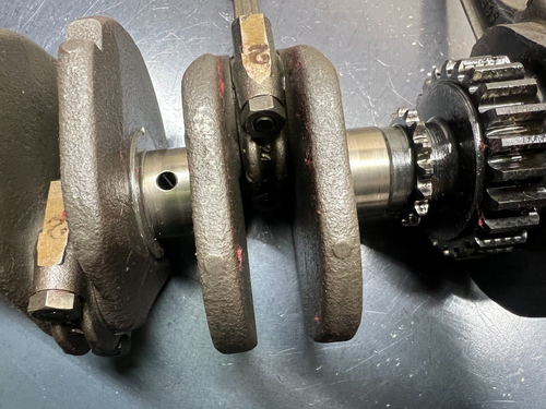 1972 Honda CB350 Four 4 CB350F Crankshaft and Connecting Rods - Picture 13 of 19