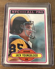 1980 Jack Youngblood Topps #370 Los Angeles Rams HOF All-Pro Football Card  A370