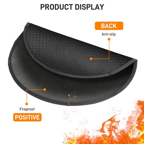 Outdoor 20"Round Under Grill Mat Fireproof Premium Fire Pit Mat Protector Deck - Picture 6 of 9