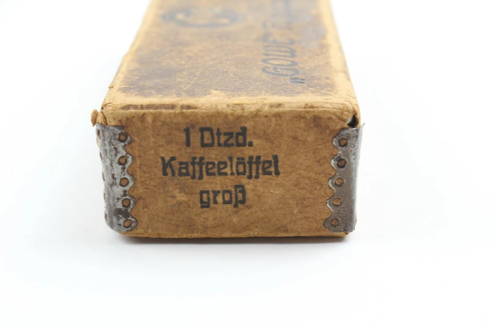 Antikes Etui Verkaufskarton für "GOWE" Kaffee Löffel - Bild 3 von 4