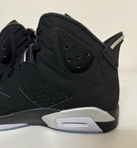 Nike Air Jordan 6 Retro Chrome Mens Sz 11.5 Black Metallic Silver DX2836-001 NEW - Picture 7 of 11