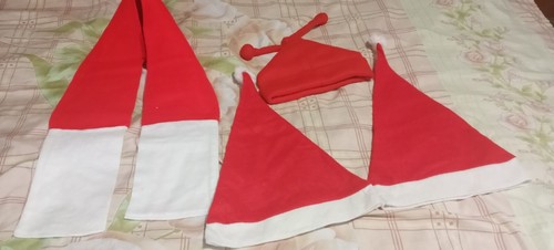 WEIHNACHTEN 4 STÜCK WEIHNACHTSMANNMÜTZE UND SCHAL FÜR KINDER  - Bild 3 von 4