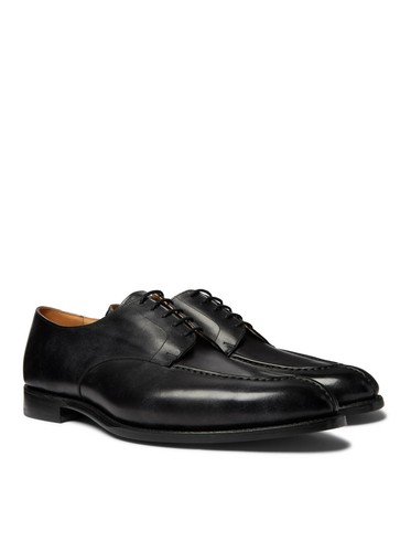 Tricker's Abingdon Derby Shoes Black Museum Calf Leather, size UK 12 - BNWB £545 - Picture 1 of 12