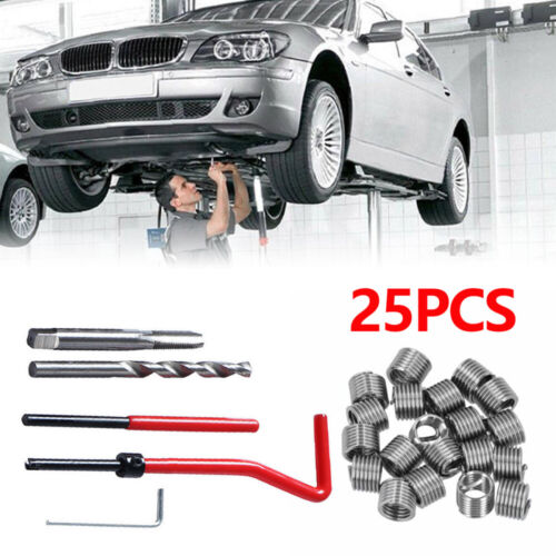 25pcs Thread Repair Tool Helicoil Wire Insert Kit HSS Drill Metric M5 M6 M8 AU - Picture 8 of 15