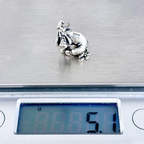 Vintage Disney Sterling Silber 925 Eeyore Esel Charm Anhänger - Bild 7 von 8