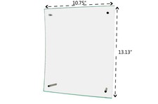 Sign Holder Picture Frame Curved 8.5"W X 11"H Green Edged Counter Top 12