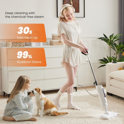 Dampfmopp zur Bodenreinigung leichter Bodendampfer Reiniger mit 2 waschbaren Pads - Bild 29 von 36