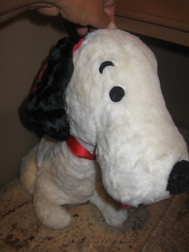 Vintage Stuffed Animal Plush Long Nose Snoopy Dog- Commonwealth Tag- Ribbon - Picture 10 of 12