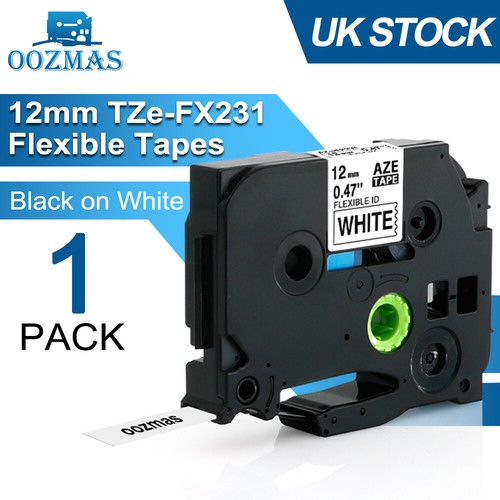 Compatible con tubo termorretráctil Brother HSE231 12mm cinta de etiqueta para P-Touch E300 - Imagen 28 de 109