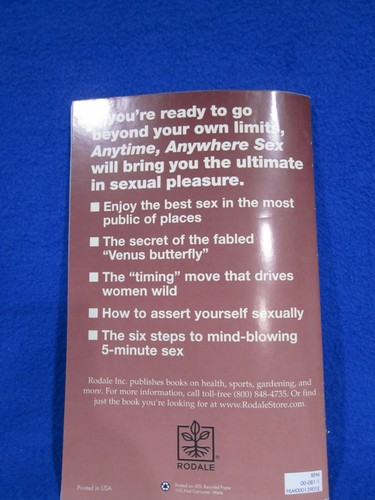 MENS HEALTH ANYTIME ANYWHERE SEX BOOKLET, RODALE PRESS, - Picture 6 of 6