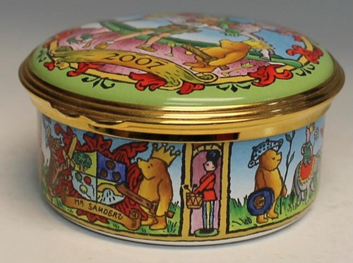 Halcyon Days Enamels Winnie the Pooh 2007 Disney Trinket Box in Original Box - Picture 5 of 8