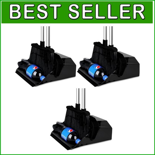 Efficient 51-Inch Broom & Dustpan Combo - 3-Pack Industrial Cleaning Solution