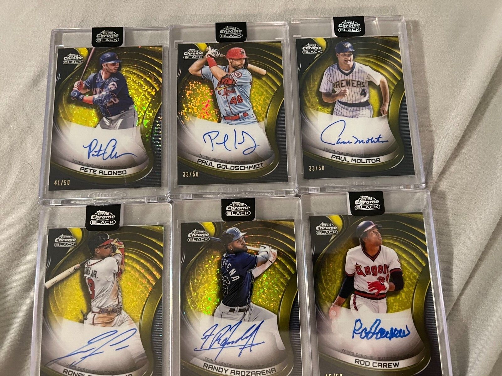 2022 Topps Chrome Black Gold Diamond/50 Auto Set Break PYC Vol Disc $ Cut 11/1 - Picture 15 of 19