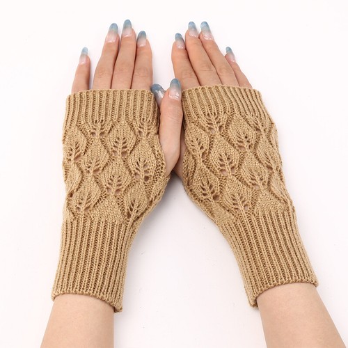Winter Fingerless Arm Warmer Gloves Hand Soft Mittens Protected Knitted Gloves ☋ - Picture 19 of 21