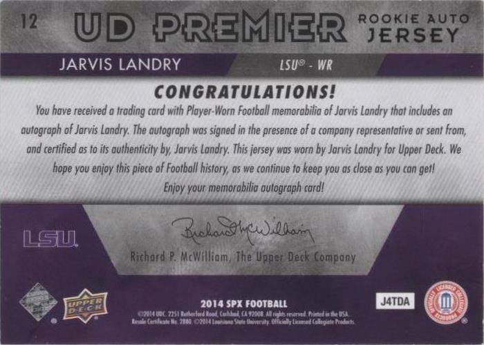 2014 SPx Jeremy Hill #16