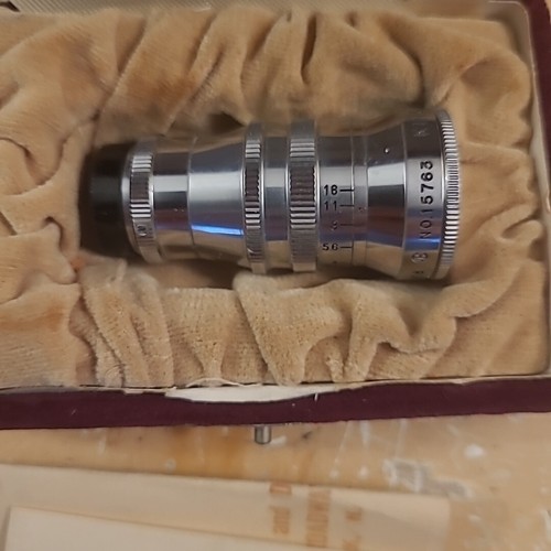 Kinotel 1 1/2” F3.5 8mm Movie Camera lens C In Case - Picture 2 of 8