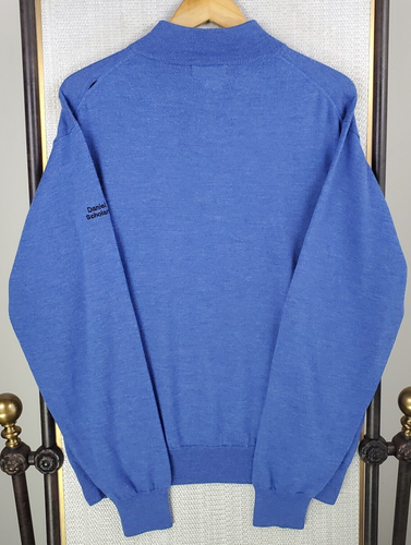 PETER MILLAR x CABOT Size XL 100% Merino Wool 1/4 Zip Sweater Blue Pullover Golf - Picture 7 of 17