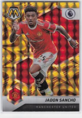 2021-22 Panini Mosaic Premier League #146 Jadon Sancho Mosaic Reactive Gold