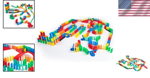 Multicolor Kinetic Dominoes Kit - 331pcs for Chain Reaction Adventures - Picture 2 of 9
