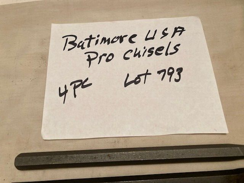 HECHO EN EE. UU. - NUEVO (DE COLECCIÓN) JUEGO DE CINCEL FRÍO CALIDAD PROFESIONAL ""BALTIMORE"" 4 PIEZAS - Imagen 5 de 10