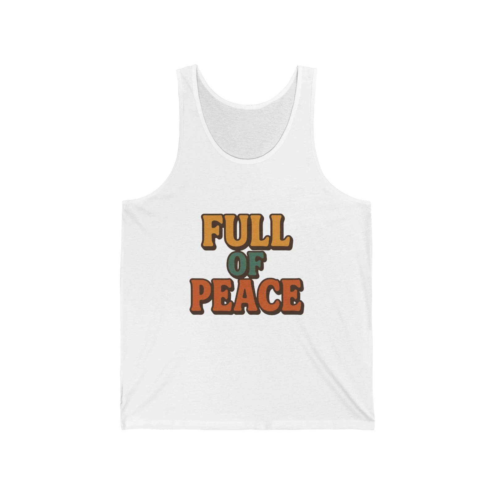 Full of Peace Unisex Jersey Tank - Relaxed Summer Wear for Positive Vibes
Opens in a new window or t